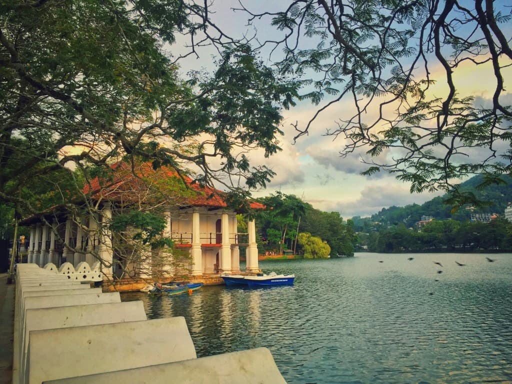 Scenic Sri Lanka landscape near Kandy Lake